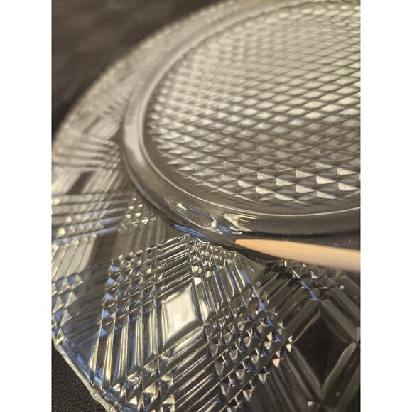 Hazel Atlas Vintage Glass Starlight  8.5" Luncheon Plate Clear - Picture 9 of 10